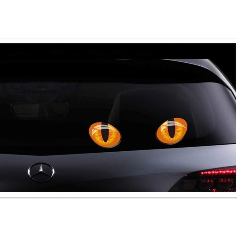 Cheap 1 Pair Three -Dimensional Cats Eye Car Sticker Rearview Mirror ...