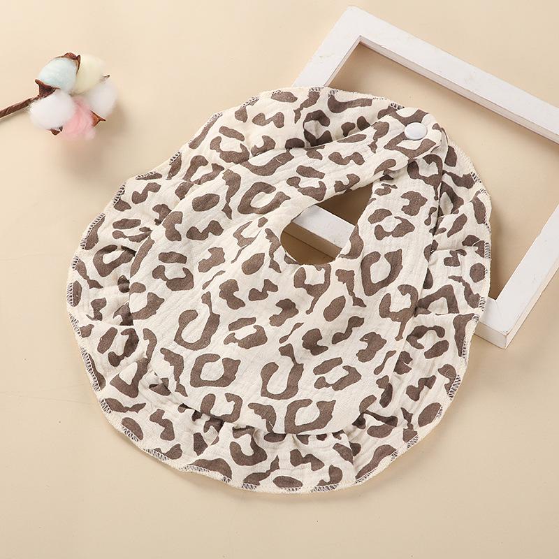 Cherry Rainbow Ruffle Edge Pure Cotton Baby Bib