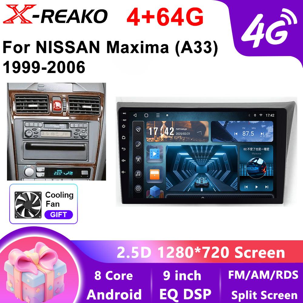 

Автомагнітола Android 13 для Nissan Maxima A33 1999 - 2006 Мультимедійний плеєр Стерео GPS Carplay Auto 4G Головний пристрій 2 din no 2 din BT 4 core 2GB+32GB CP