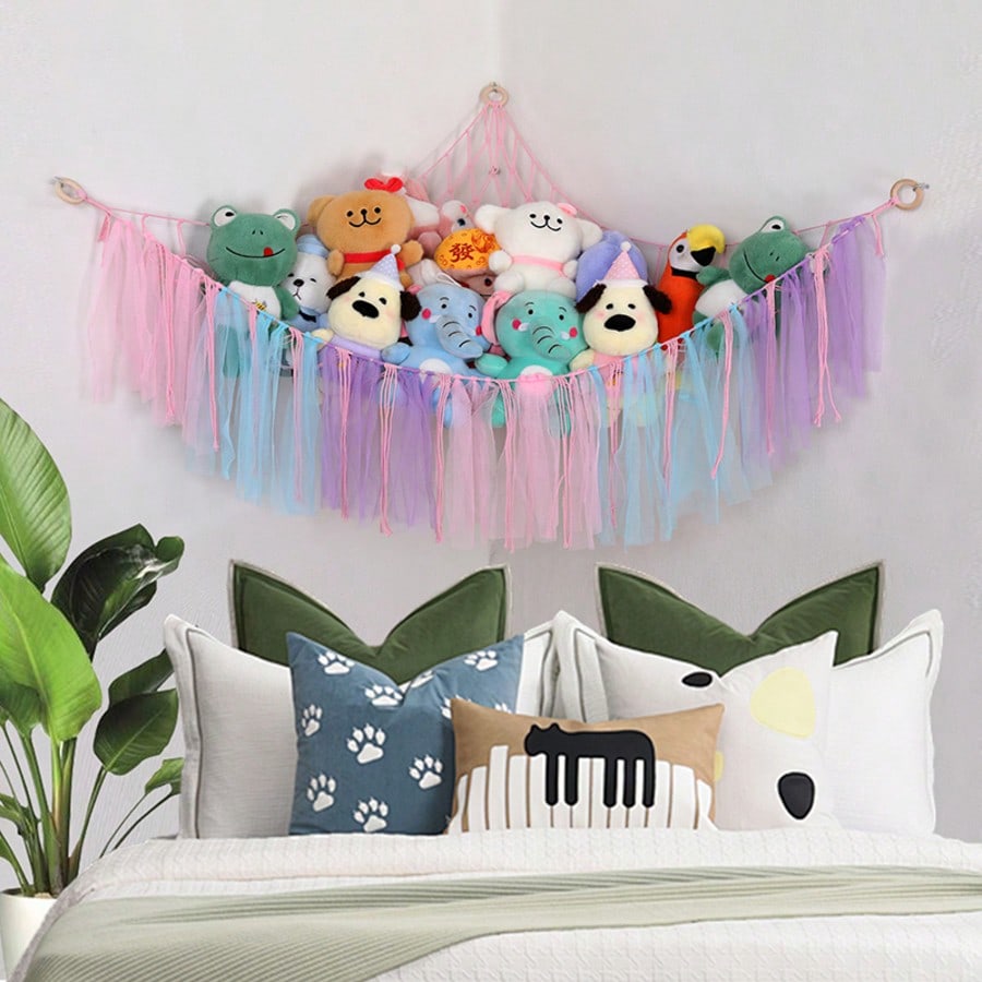 Plush Doll Storage Hammock Hanging Net Hammock Decor For Home Living Room Bedroom, Cute & Fun Decoration Gift