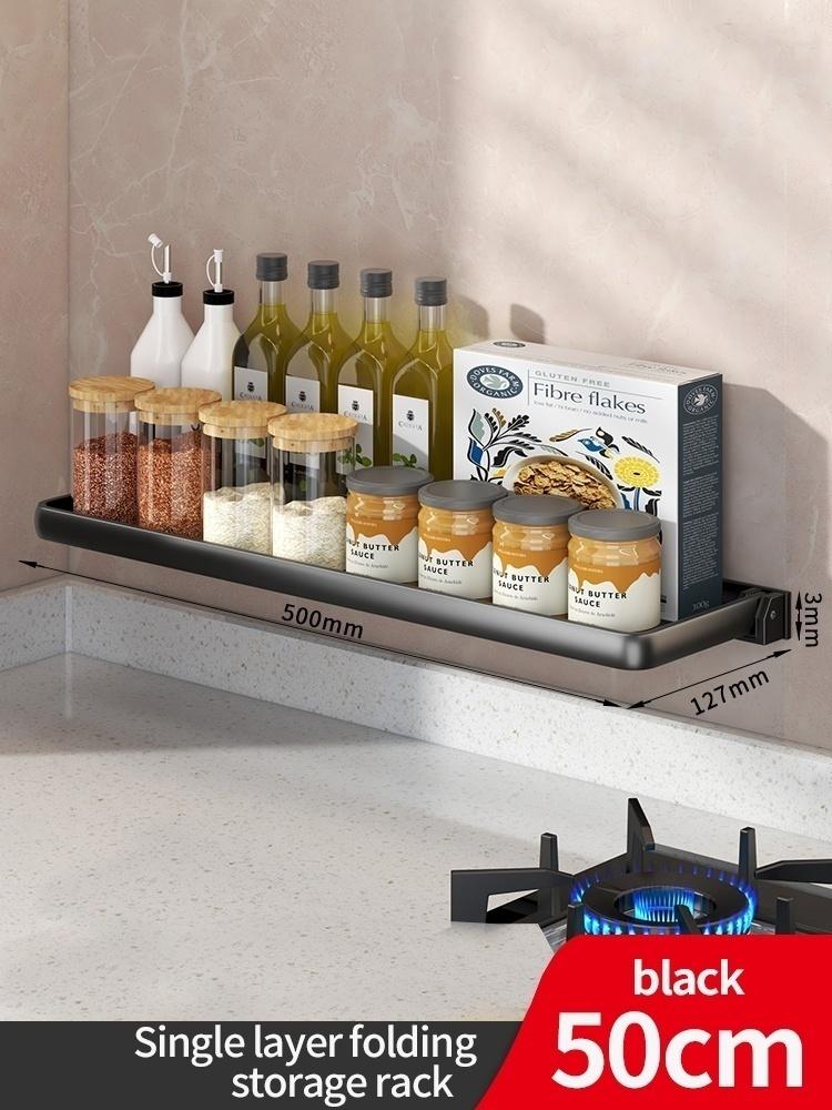 Folding Kitchen Spice Storage Knives Holder Knife Stand Spice Rack Organizer Knives Spoon and Chopsticks Rest Hanging Organizers