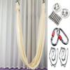 Aerial Yoga Hammock Set With Stretchy Fabric Home Gym Studio Practice Indoor Fitness Suspension Trainer