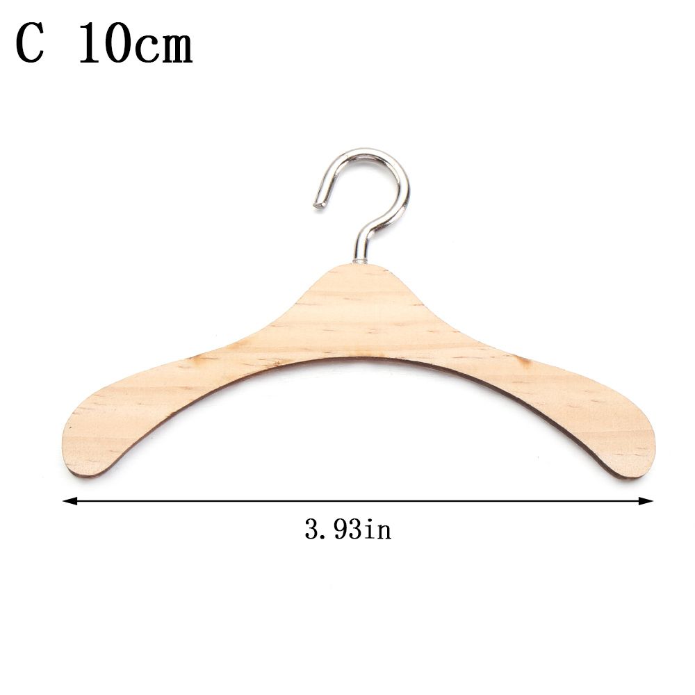 4-30CM Doll Wooden Clothes Rack Garment Organizer Hangers for Dolls Handbag Clothes Scarf Holder Stuffed Toys Accessories