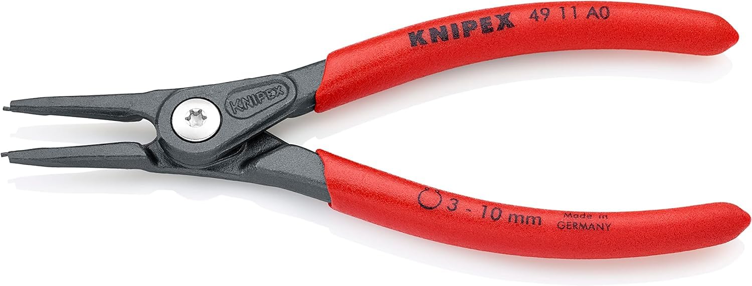 

KNIPEX Precision Snap Ring Pliers for Straight 4911-A0 Shafts, (SB) оранжевый