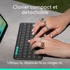 Accessoires tablette logitech flip folio, étui clavier pour ipad pro 13 pouces (m4) et ipad air 13 pouces (m2 et m3) (2024, 2025) -