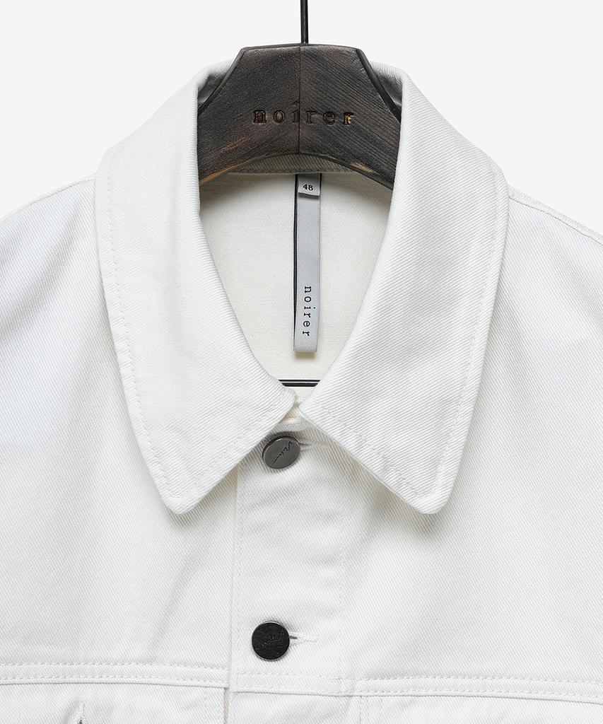 Noirer Oversized Crop Denim Jacket (Cream)