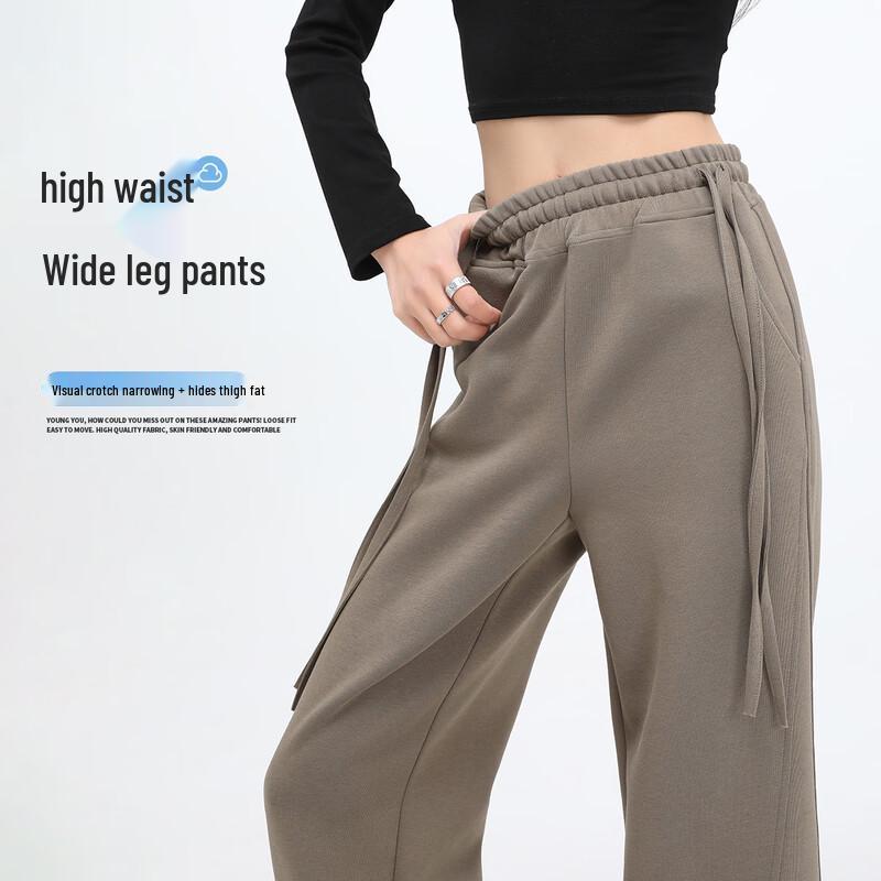 

Women s High-Waist Wide-Leg Drawstring Pants L
