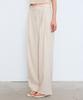 Nigaennikol Minimal Long Pintuck Slacks_Light Cream