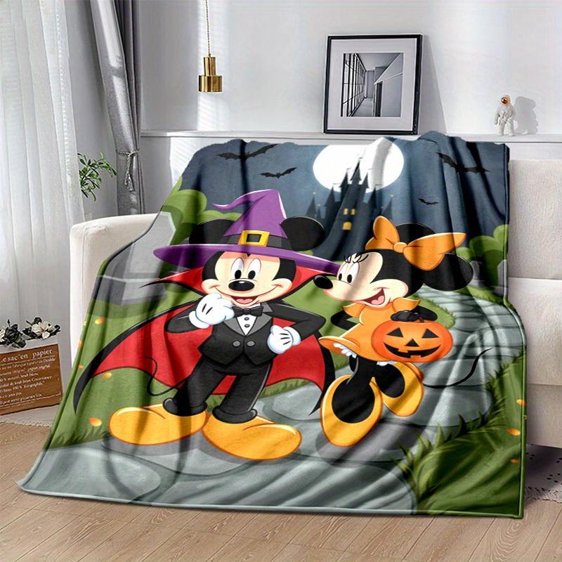 1pc, Halloween Themed Blanket, Perfect for Disney Fans, Seasonal Decor, Soft Flannel Throw Blanket, Living Room, Travel, Camping, Car Blankets, Beach,