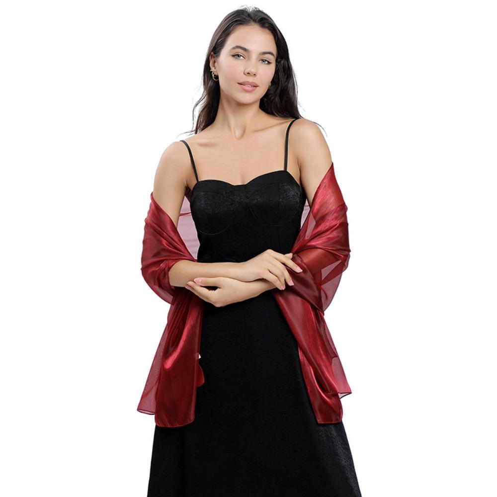 Pure Color Evening Dresses Shawl Bridal Headscarf Fashion Scarf  Women