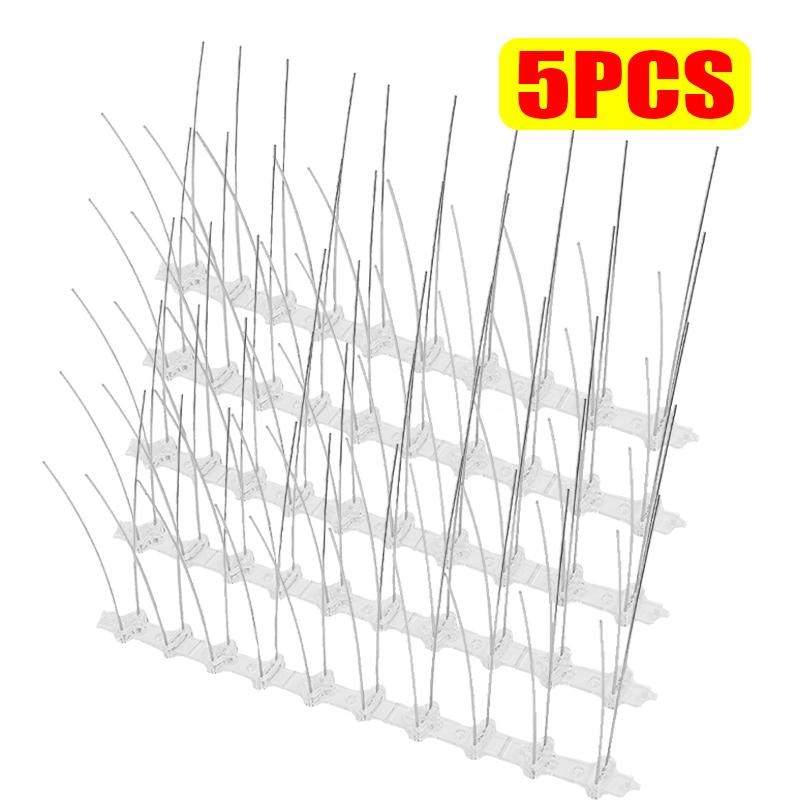 Stainless Steel Bird Repeller Pigeon Spikes Deterrent Wire Spikes Anti Bird Pigeon Squirrel Cat Repellent for Garden Fence Roof