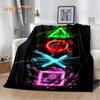 Cartoon-Gamer-Gamepad-Game-Over-weiche Plüschdecke, Flanelldecke, Überwurf, Deckenbezug für Wohnzimmer, Schlafzimmer, Betten, Sofa, Picknick