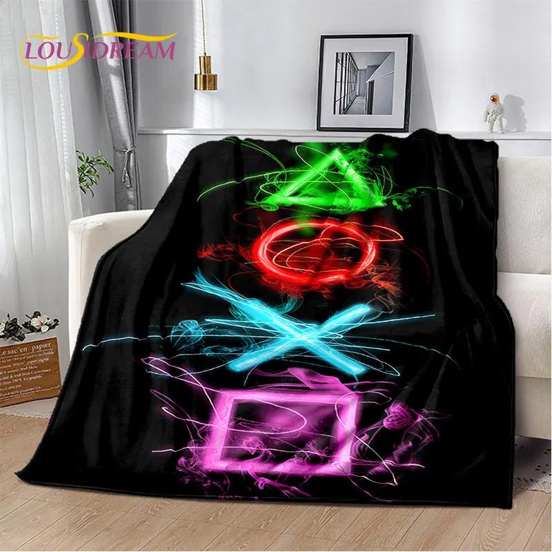 Cartoon-Gamer-Gamepad-Game-Over-weiche Plüschdecke, Flanelldecke, Überwurf, Deckenbezug für Wohnzimmer, Schlafzimmer, Betten, Sofa, Picknick