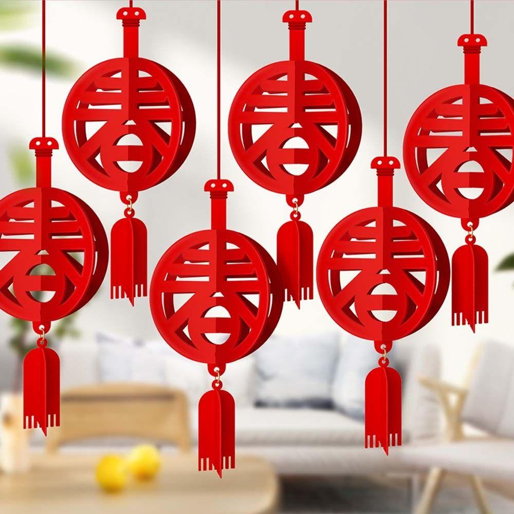 6pcs 3D Chinese Snake Year Pendants Traditional Spring Festival Supplies  Home Living Room Decor