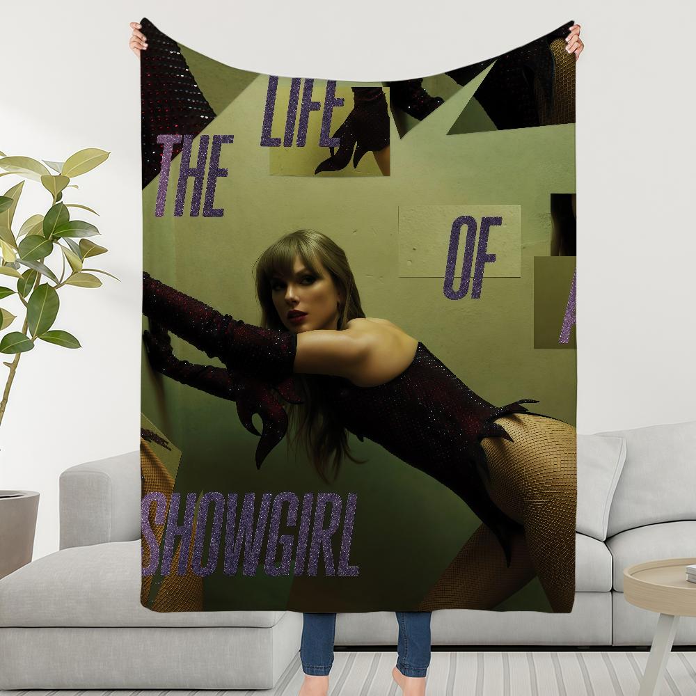 

Blanket Throw Super Cosy Plush Living The Life T-TaylorS-ES Showgirl Room Sofa Couch Of Childish A S-SwiftS-ES Birthday Gifts 30x40in