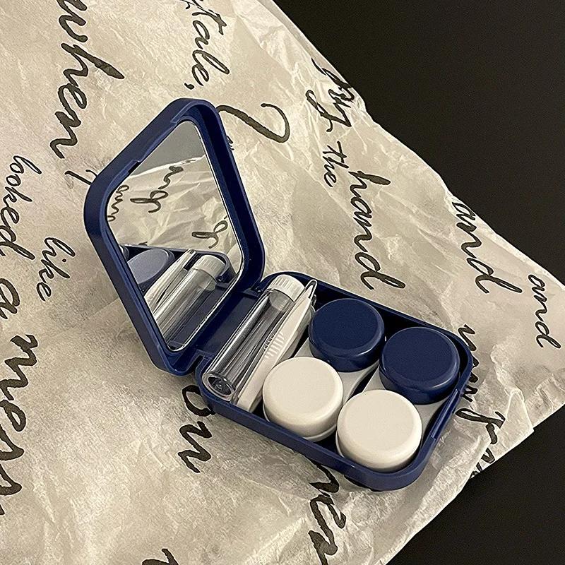 

2 пары/набор дорожных контактных линз контейнер для замачивания линз коробка для красоты зрачок женский футляр для контактных линз коробка для глазных контактных линз жёлтый