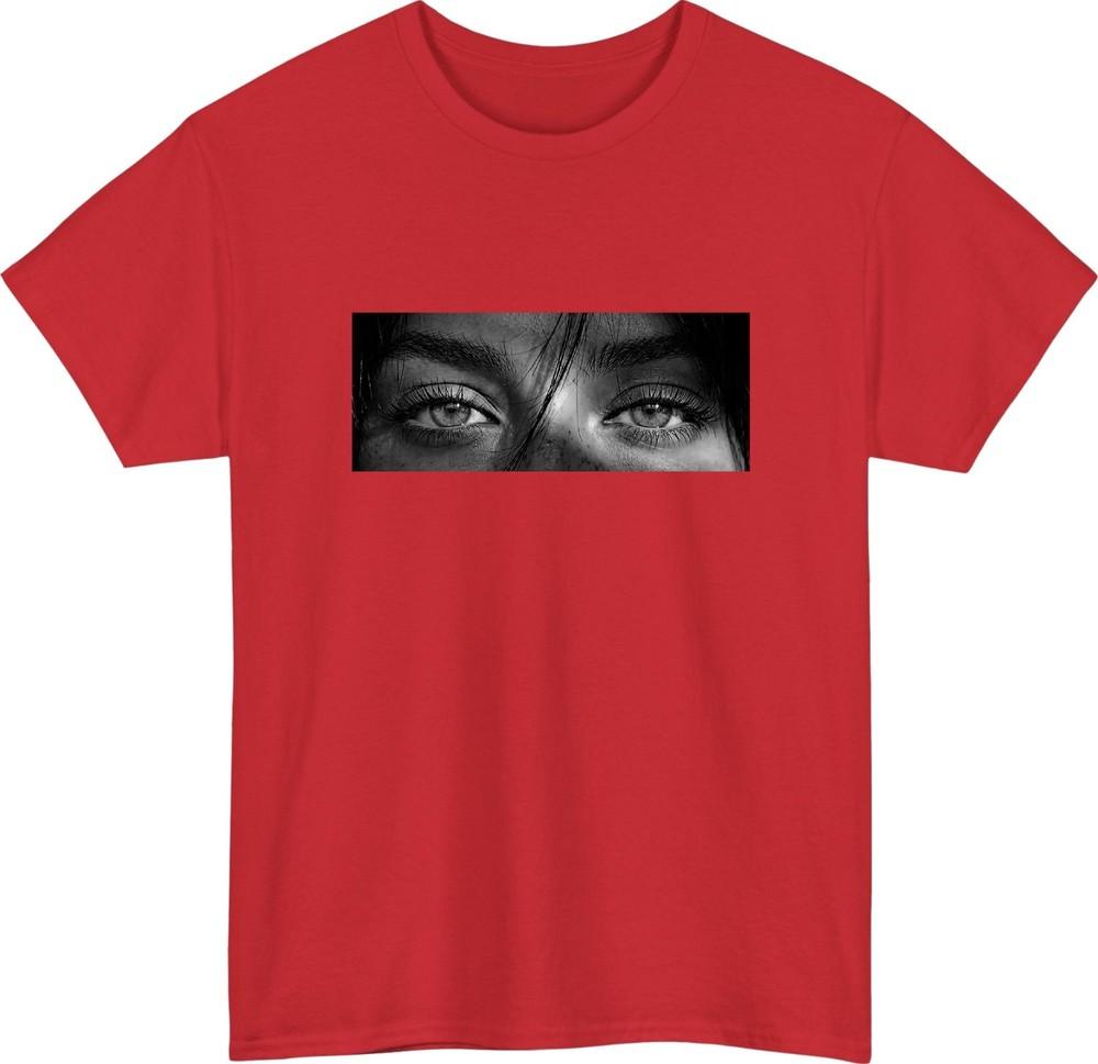 Personalised Eyes Portrait Print TShirt Custom Eyes Photo Black White Effect S