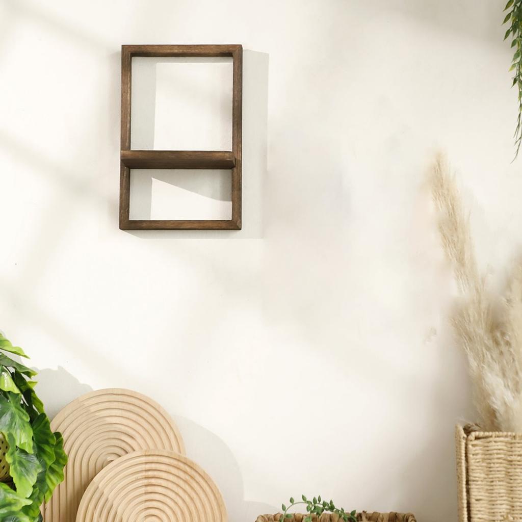 Wooden Display Shelf Floating Shelves Rustic Wood Shelves Wall Storage for Kitchen over Toilet Small Wall