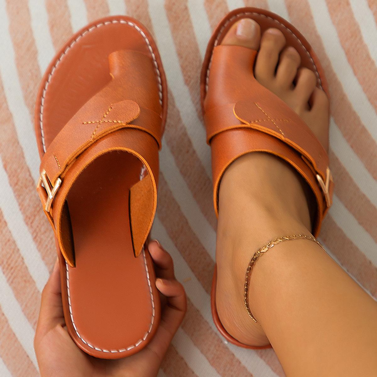 

2024 летние новые женские туфли большого размера с закрытым носком, модные повседневные женские туфли на плоской подошве, классные тапочки, женская обувь 43