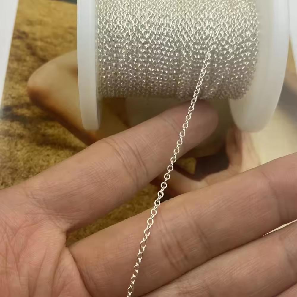 Factory 1.68mm Round Cable Chain 925 Sterling Silver Permanent Jewelry 14k Gold Filled Chain
