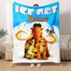 Ice Age Manny Sid Diego Scrat Snow Mountain Cartoon Print Blanket Personalized Name Soft Lightweight Versatile Suitable For Sofa Bed Picnic Office Car