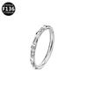 Titanium G23 Zirconia Nose Ring 16G Piercing Jewelry - Amethyst Alloy Set