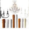 10pcs Black White Yellow Plastic Lighting Accessories Bulb Base Candle Lamp Holder Candle Lamp Base Sleeve Candle Bulb