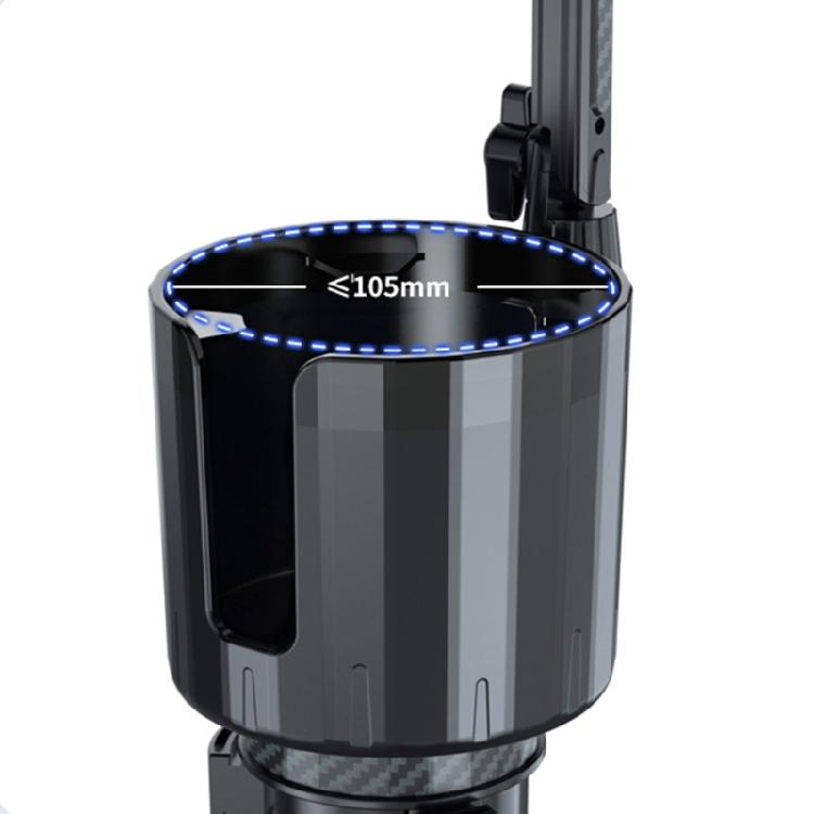 USB Car Fan with Light Adjust Speed 360 Degree Rotating Perfect for Camping Traveling Cup Holder