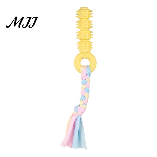 Indoor Dog Interactive Games Spiky Chew Toy with Cotton Rope, Pet Molar Stick Toy, Puppy Teething Relief Toys for Small Medium Dogs Teeth Cleaning
