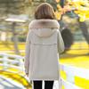 2025 Winter Women's Plus Velvet Fur Collar Parka - Warm Cotton Casual Jacket for Mothers
