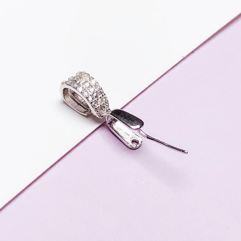 S925 Sterling Silver Medium Necklace Clasp Clip for Jade Pendant