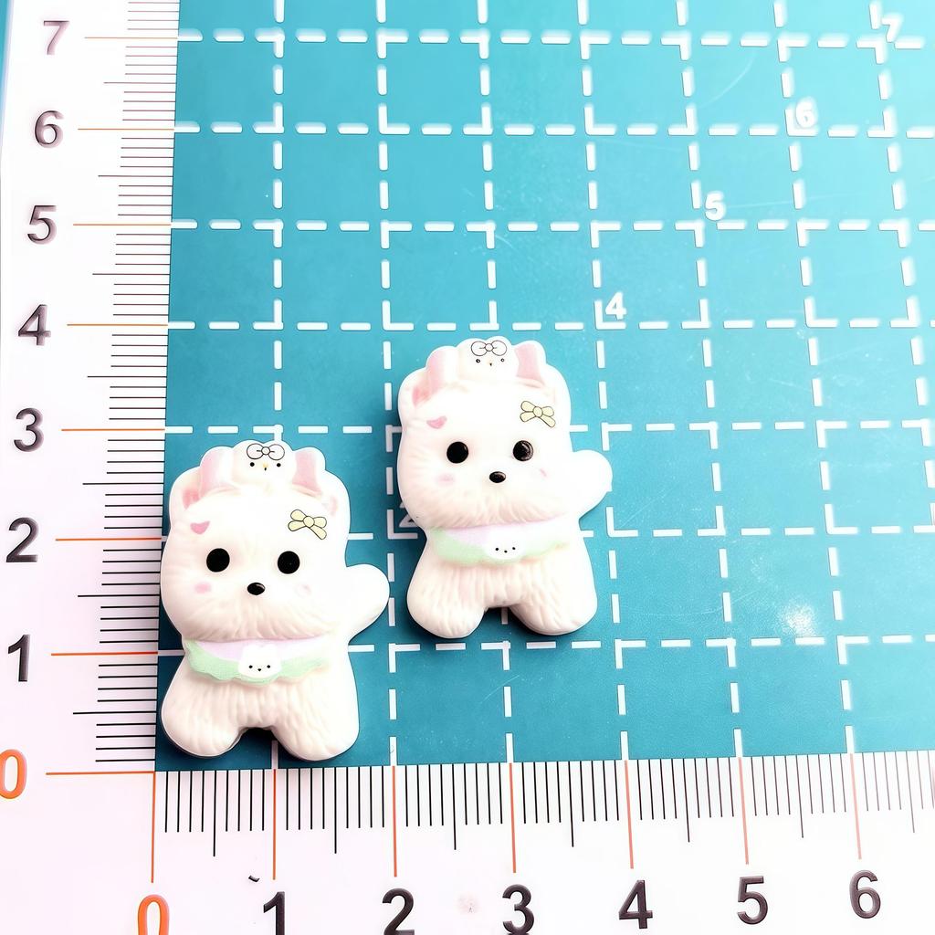 Miniature Puppy Figurine Keychain for DIY Dollhouse & Desktop Decoration