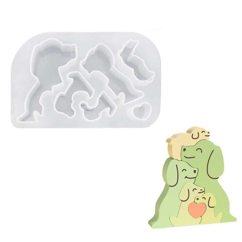 Desktop Ornament Mold Animal Holding Love Heart Candle Mould Silicone Mould for Jewelry Making and Handmade Craft