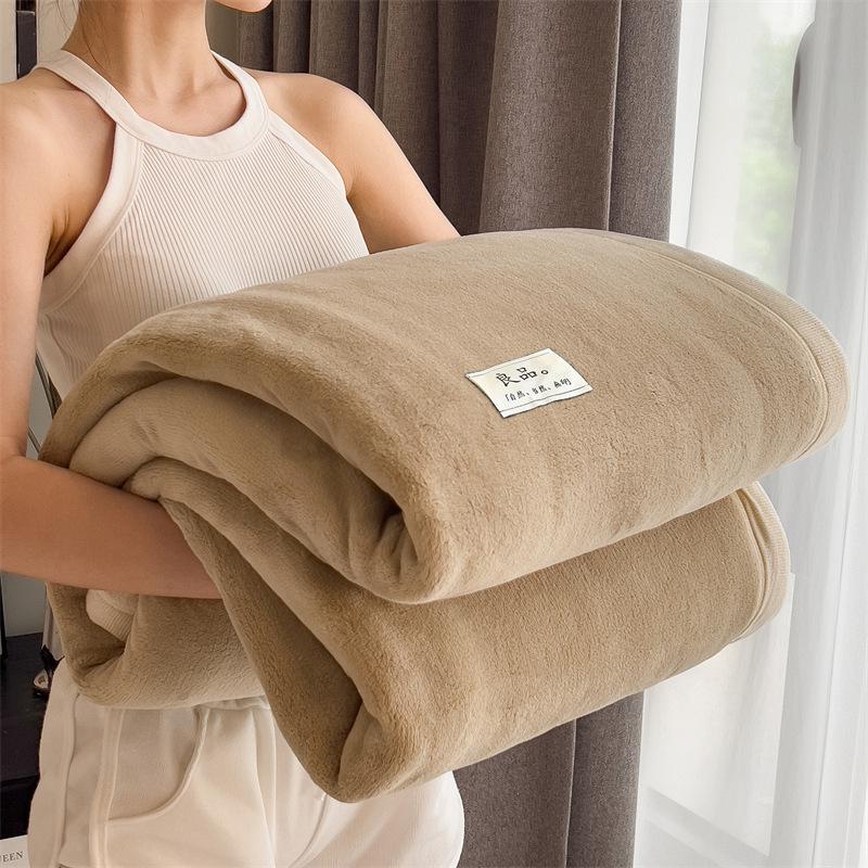 Thickened Muuji Flannel Milk Velvet Throw Blanket