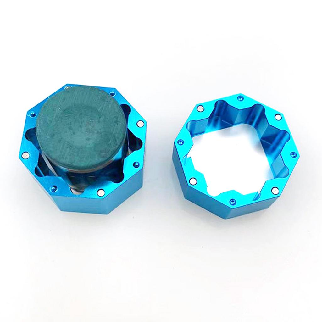 Cue Chalk Box Holder Aluminium Alloy Octagonal Billiard Chalk Case for Billiards Accessory