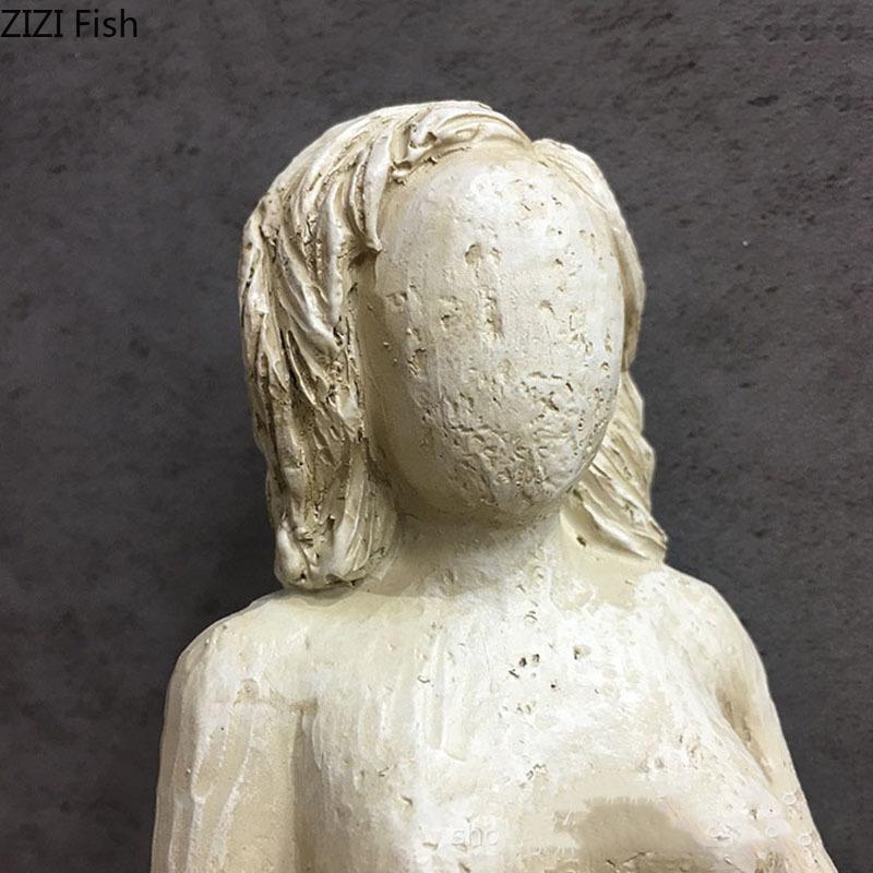 Gravid Kvinna Retro Karaktär Hartser Staty Skrivbordsdekoration Gravida Kvinnor Skulptur Ornament Skrivbordsdekor Figurin Statyett