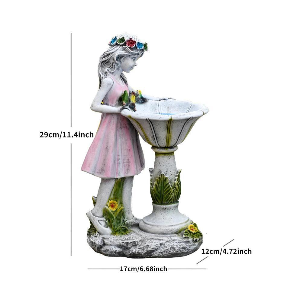 Venkovní Dekorace Zahrady Nádvoří Pryskyřičná Soška Anděla Socha Dekorace Mikro Krajiny Soška Květinové Víly Solární Osvětlení Ornament