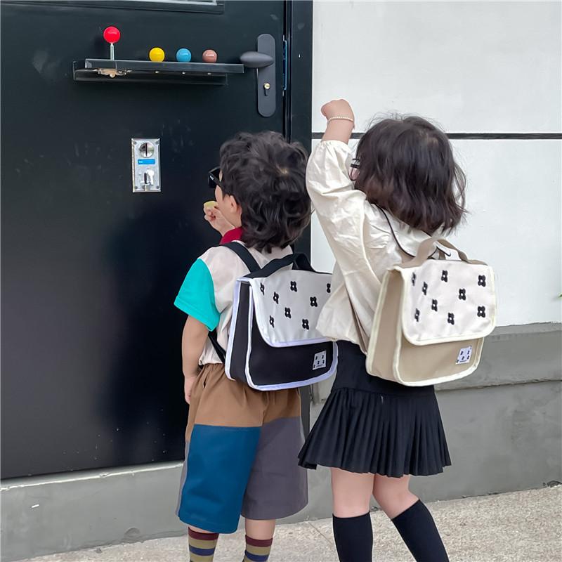 Stylish Korean Inspired Children's Backpack Cute Large Capacity Canvas Daypack For School