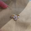 2026 Marquise Diamond Pigeon Egg Ring High-end Niche Design Light Luxury Layered Ring Gold High-carbon Diamond Ring for Women