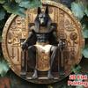 Egyptisk Anubis Metallväggkonst Vintage Heminredning Gåva