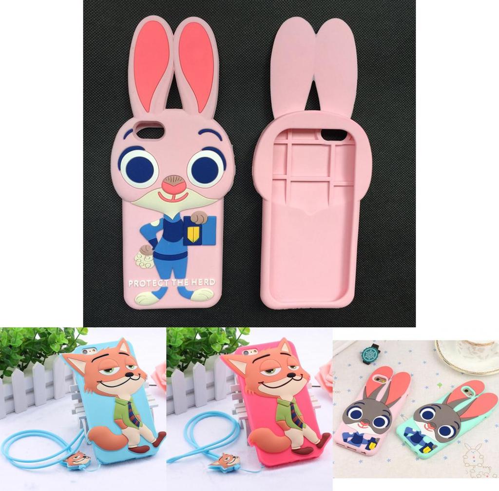 For Iphone 5 5s 6 6plus Zootopia Judy Hopps Nick Wilde Silicone Phone Case With Durable Design For Kids And Teens