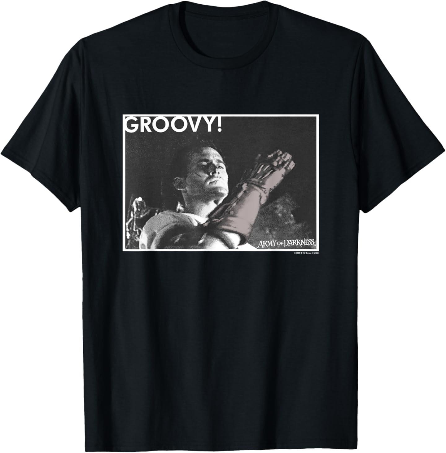 Army of Darkness Groovy T-Shirt Mens Womens Tees Top 4XL