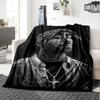 1pc Tupac Shakur Sketch Soft Warm Throw for Home, Office, Trave, All-Season Cozy Bedding Gift, Office Cozy Accessory1069