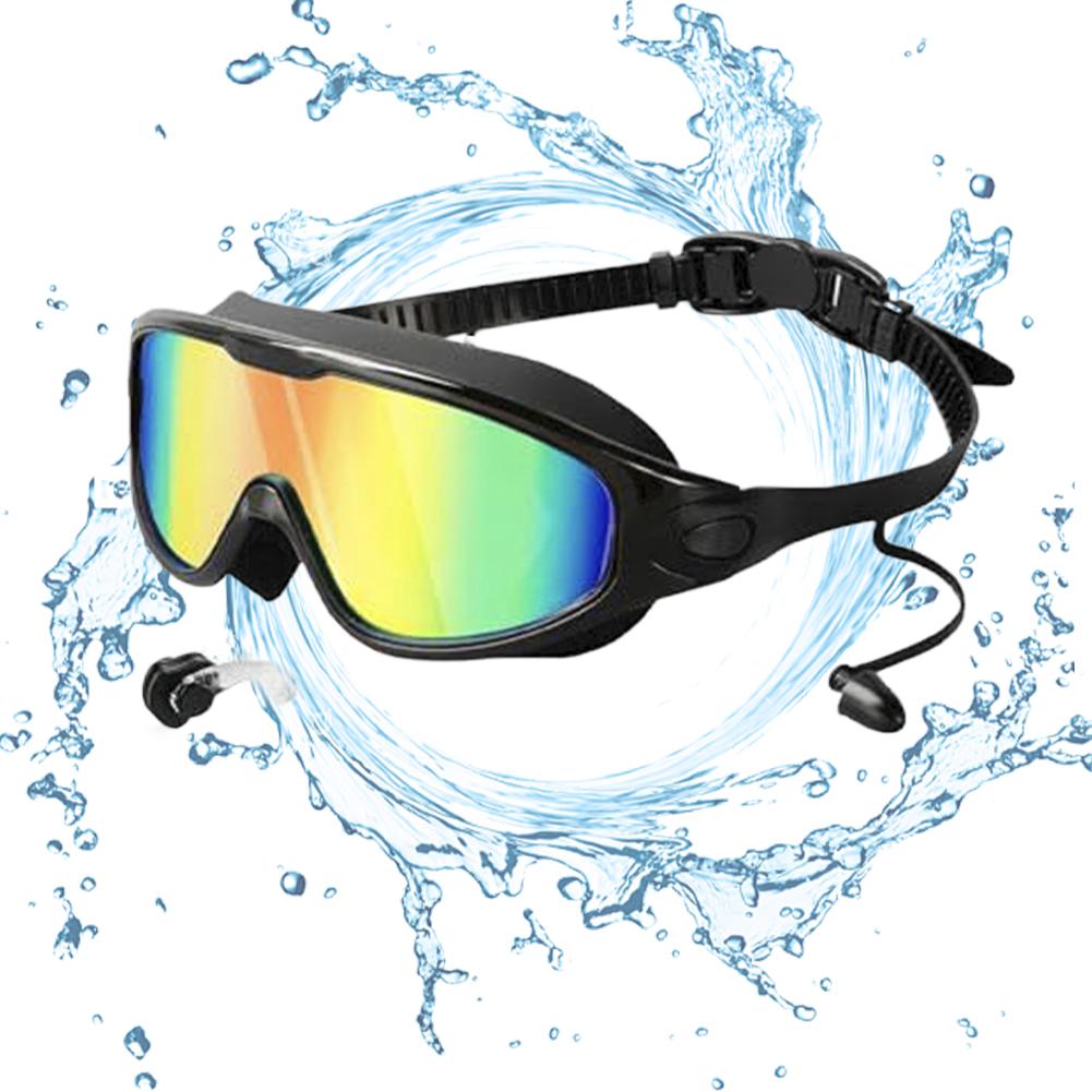 Anti Fog Swimming Goggles UV Protection Swimming Goggles Adjustable Swim Sports Eyewear Wide View for Swim Training