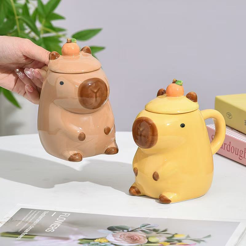 Cute Kapibara Water Cup Capybara Mug Ceramic Girl Boy Coffee Cup Ugly Cute Birthday Gift