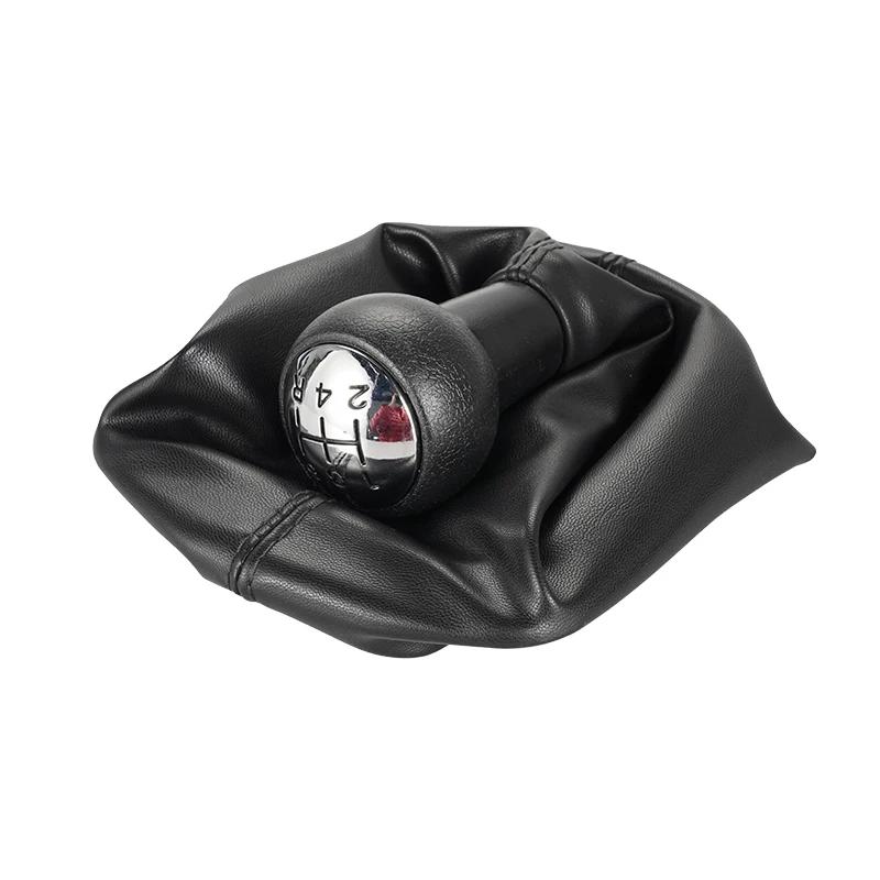 5-Gang Auto Schalthebel Knauf Handball Schaltknauf Staubschutz mit Stulpe Staubschutz für Peugeot 307 CC 308 3008