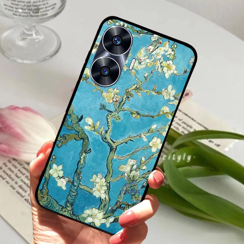 For Realme C55 Case Cool Black Soft Silicone TPU Bumper Protective Phone Case For OPPO Realme C55 C 55 Cover Fundas Shell Coque