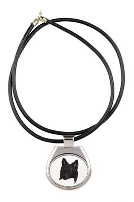 Belgian Shepherd Dog, Belgian Sheepdog – Necklace with a Geometric Design and the Inscription "" | Art-Dog
