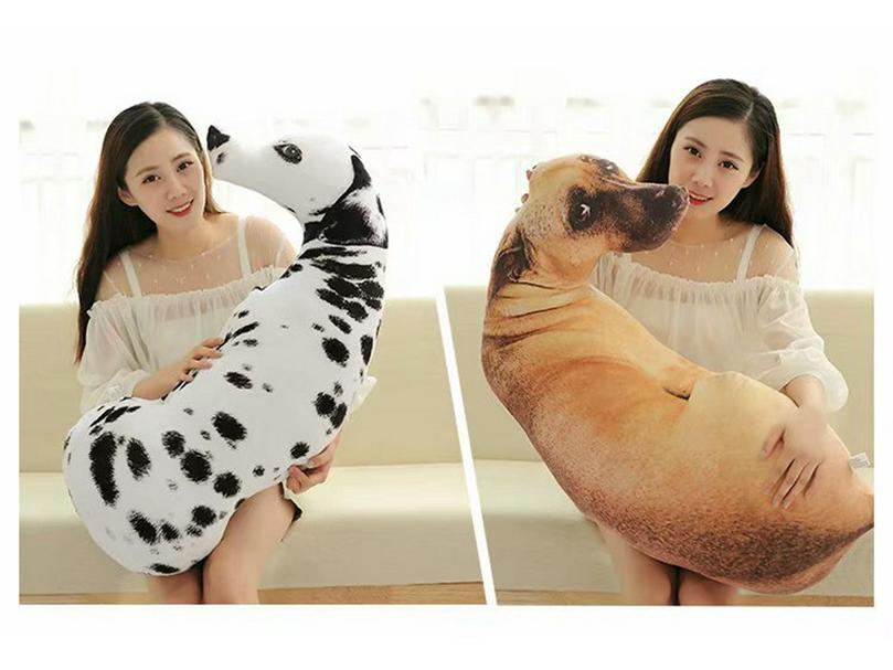 3D Shar Pei & Golden Retriever Plush Dog Pillow - Removable, Washable Office Cushion
