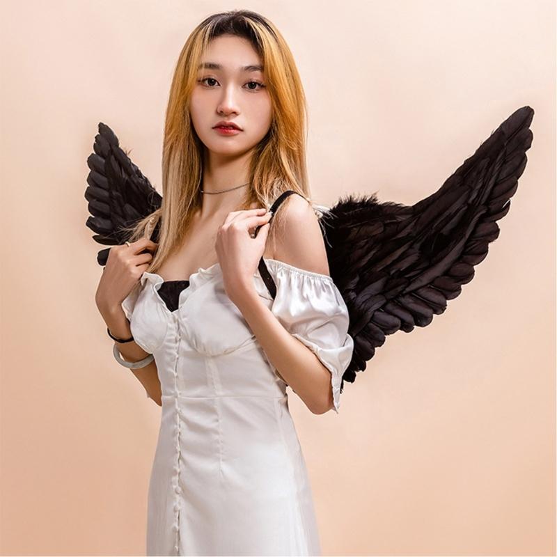 Federflügel Teufelshorn/Krone Stirnband Zauberstab Engel/Dämon Kostüm Halloween Kostüm Cosplay Party Requisiten